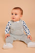 Jardineira com Body Bebê Menino Estampa Dino — foto 1