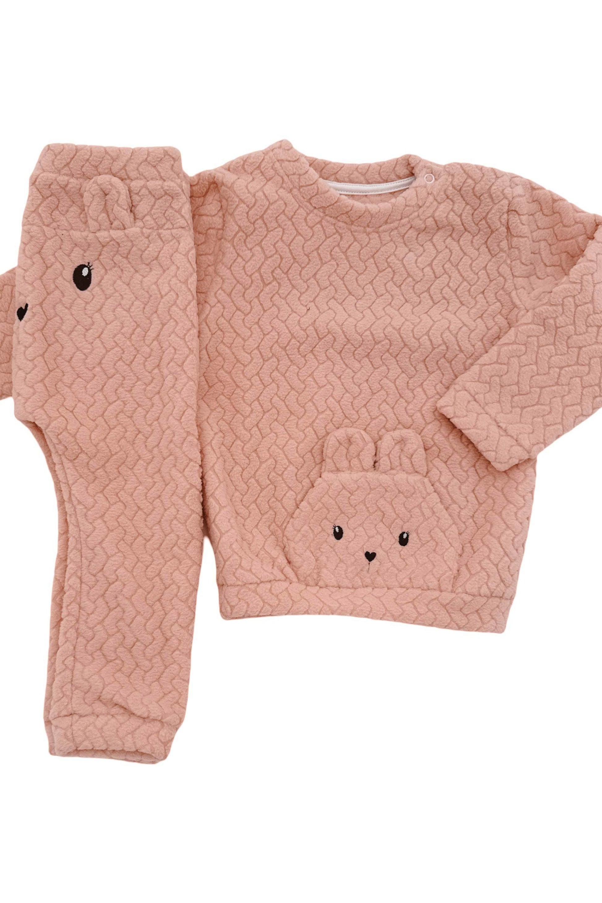 Conjunto Infantil Peluciado Coelhinho Rosa — foto 4