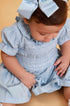 Vestido para Bebê Manga Curta Casinha de Abelha Azul Claro — foto 2