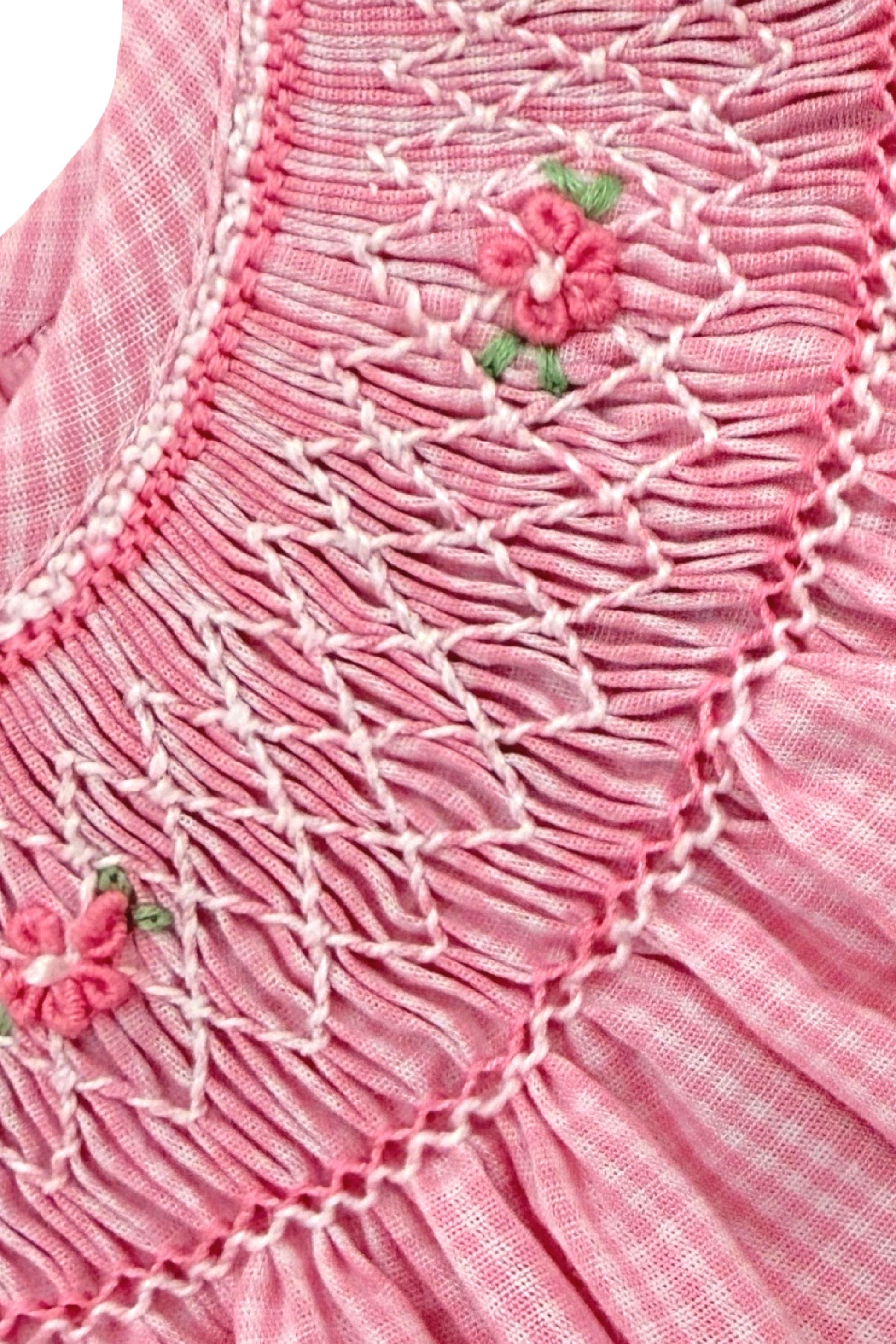 Vestido Russinho Casinha de Abelha Xadrez Rosa
