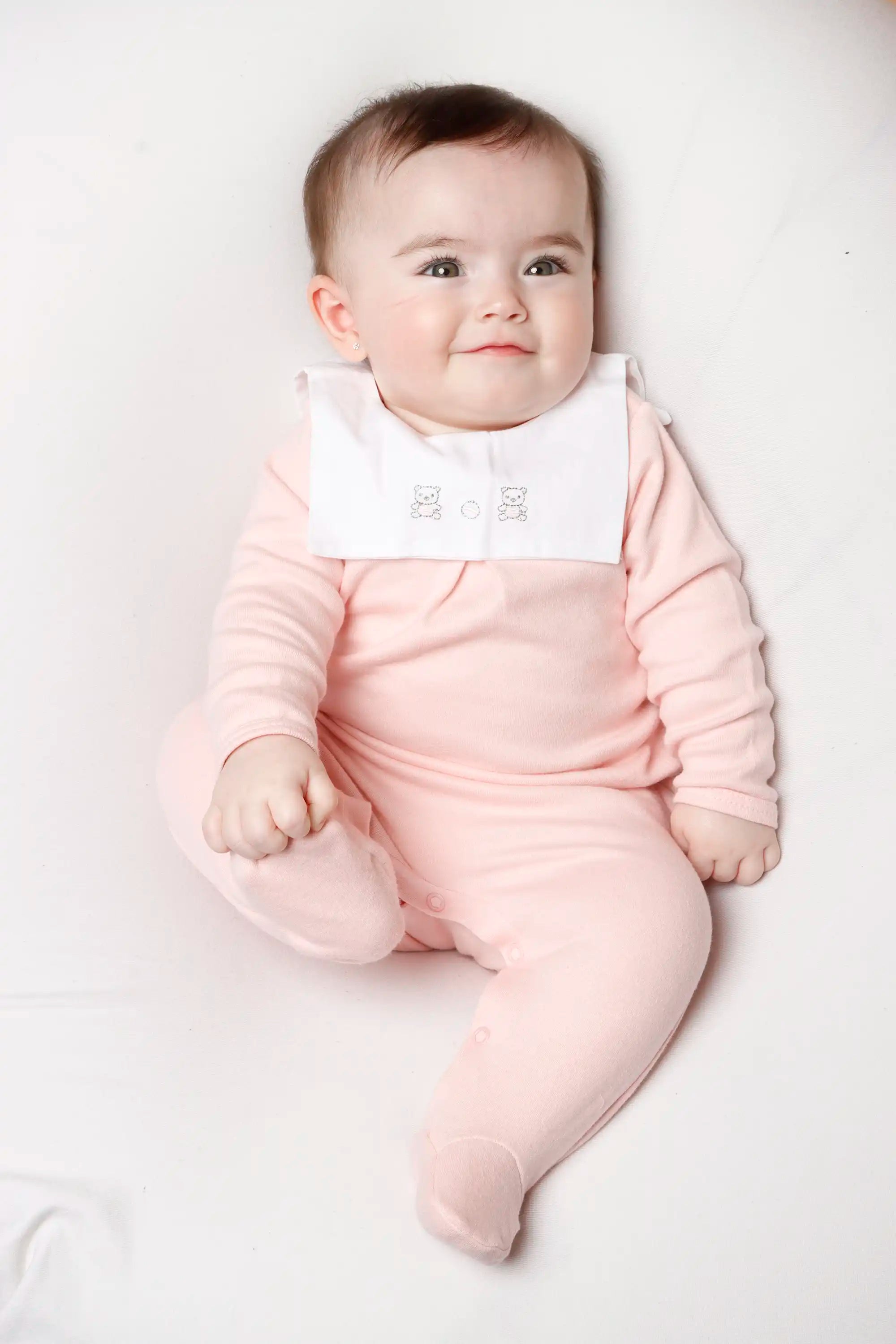 Macacão Infantil em Suedine Estampa Ursinho Toys Rosa — foto 1