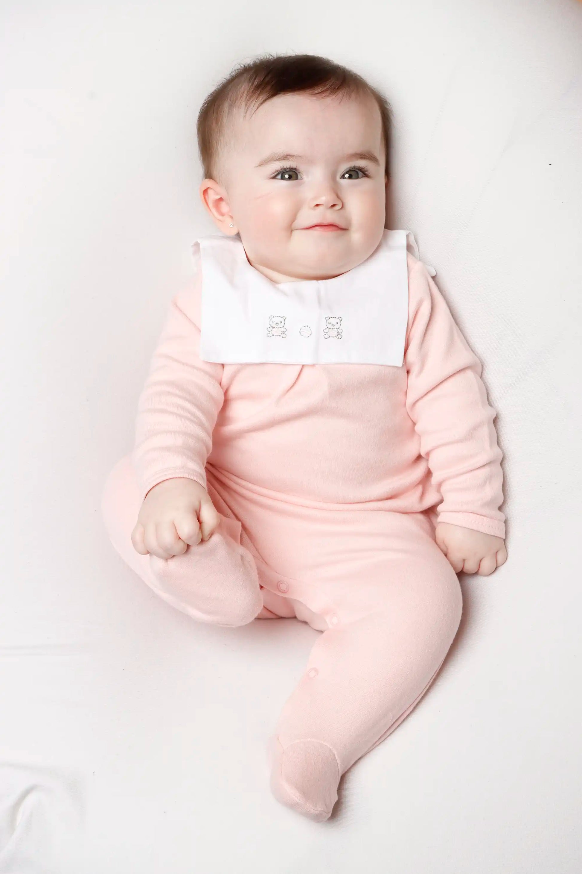 Macacão Infantil em Suedine Estampa Ursinho Toys Rosa — foto 1