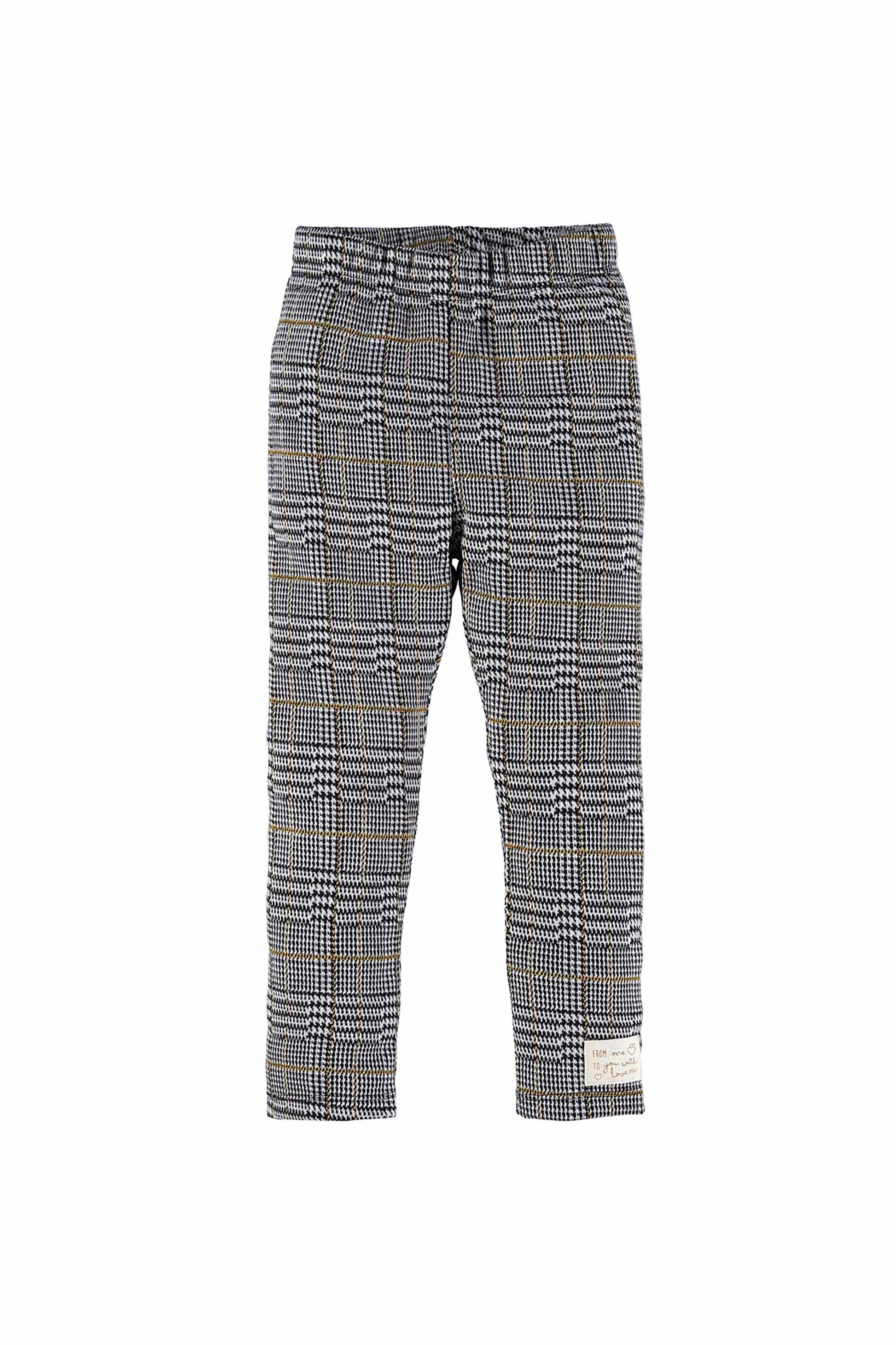 Conjunto Infantil Calça Legging Xadrez e Blusa Urso Marrom para Meninas — foto 4