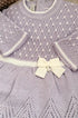 Saída de Maternidade Vestido Casinha de Abelha Lilás — foto 4