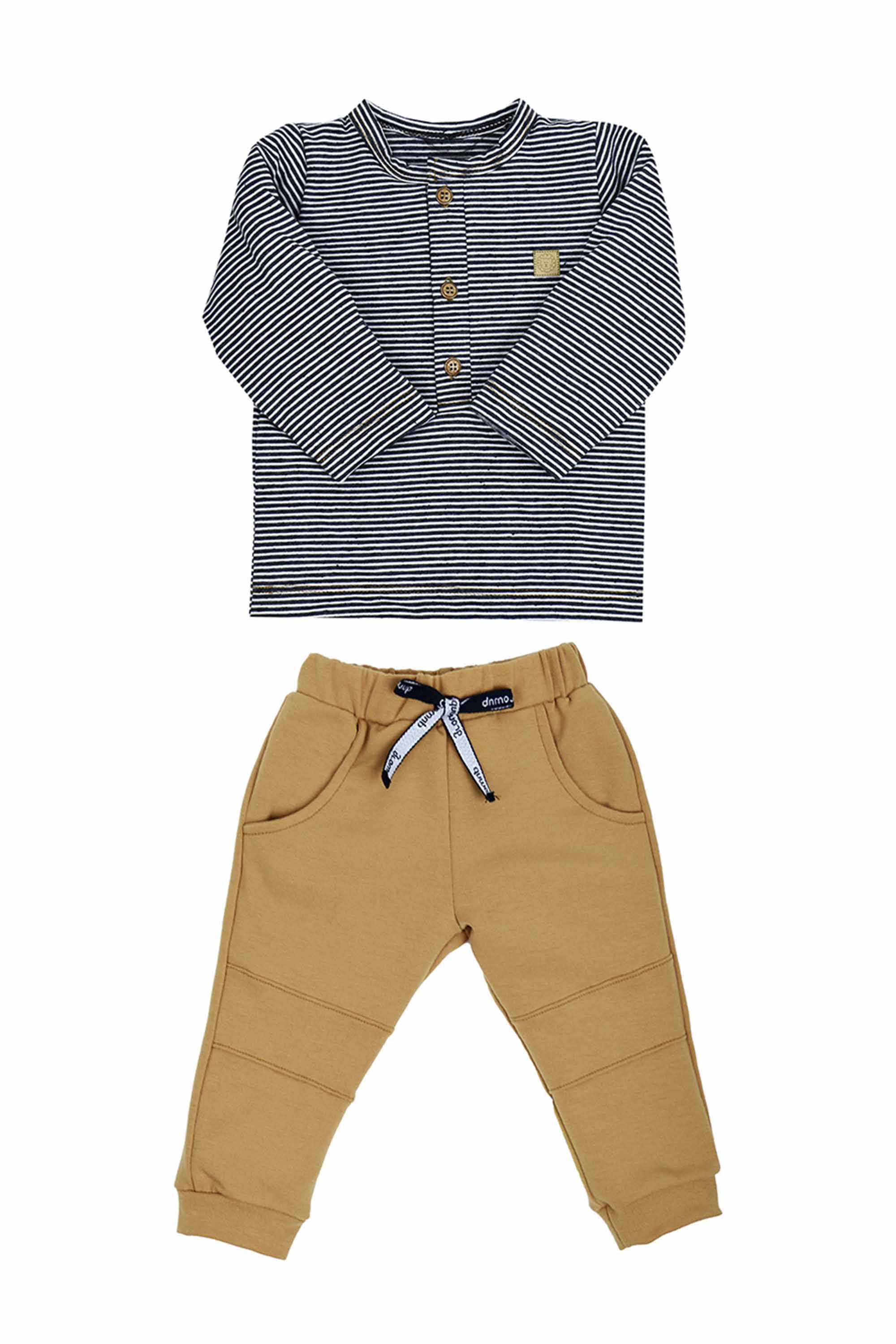 Conjunto Infantil para Menino Calça Moletom e Blusa Listrada — foto 2
