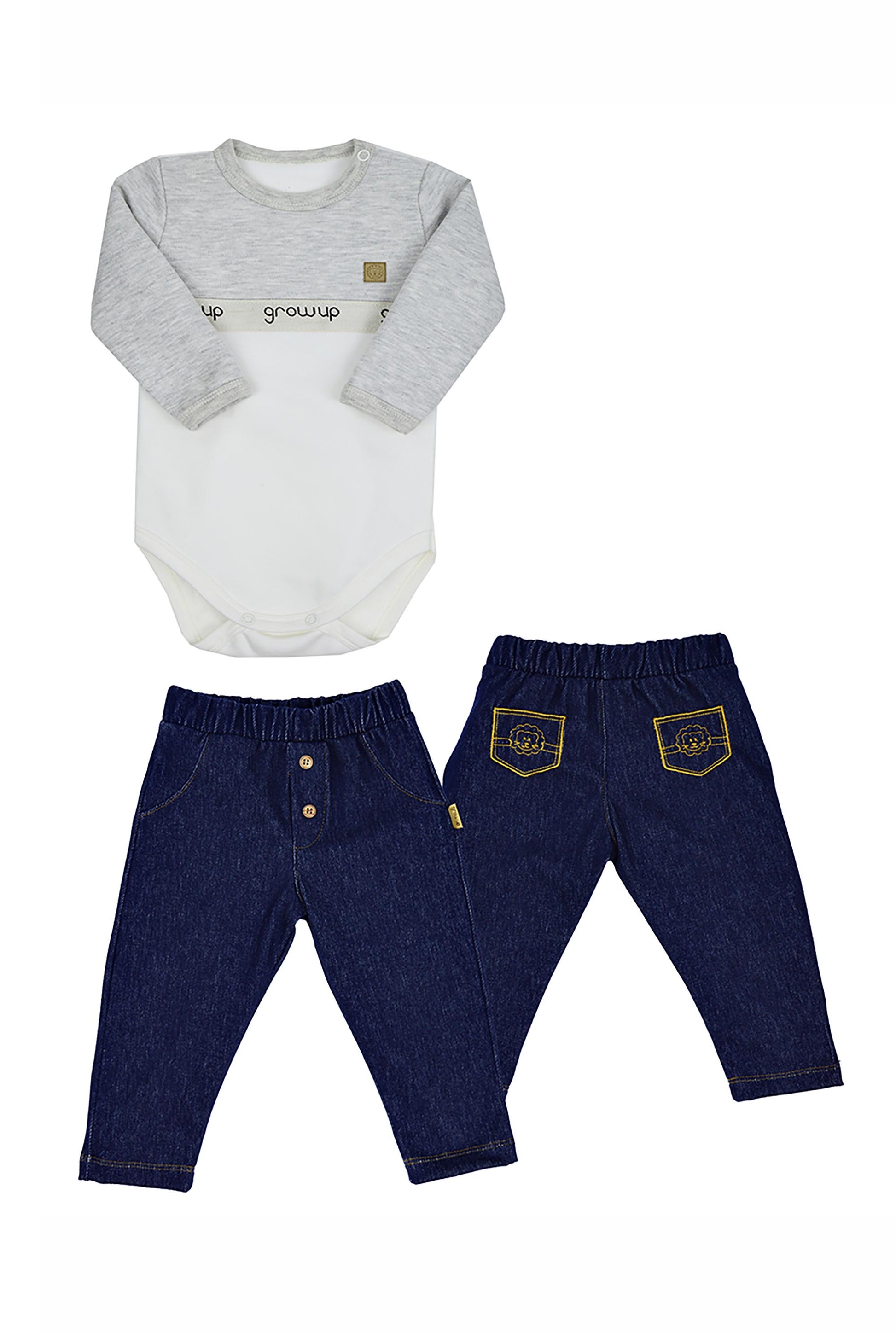 Conjunto para Bebê com Body e Calça Estilo Jeans — foto 1