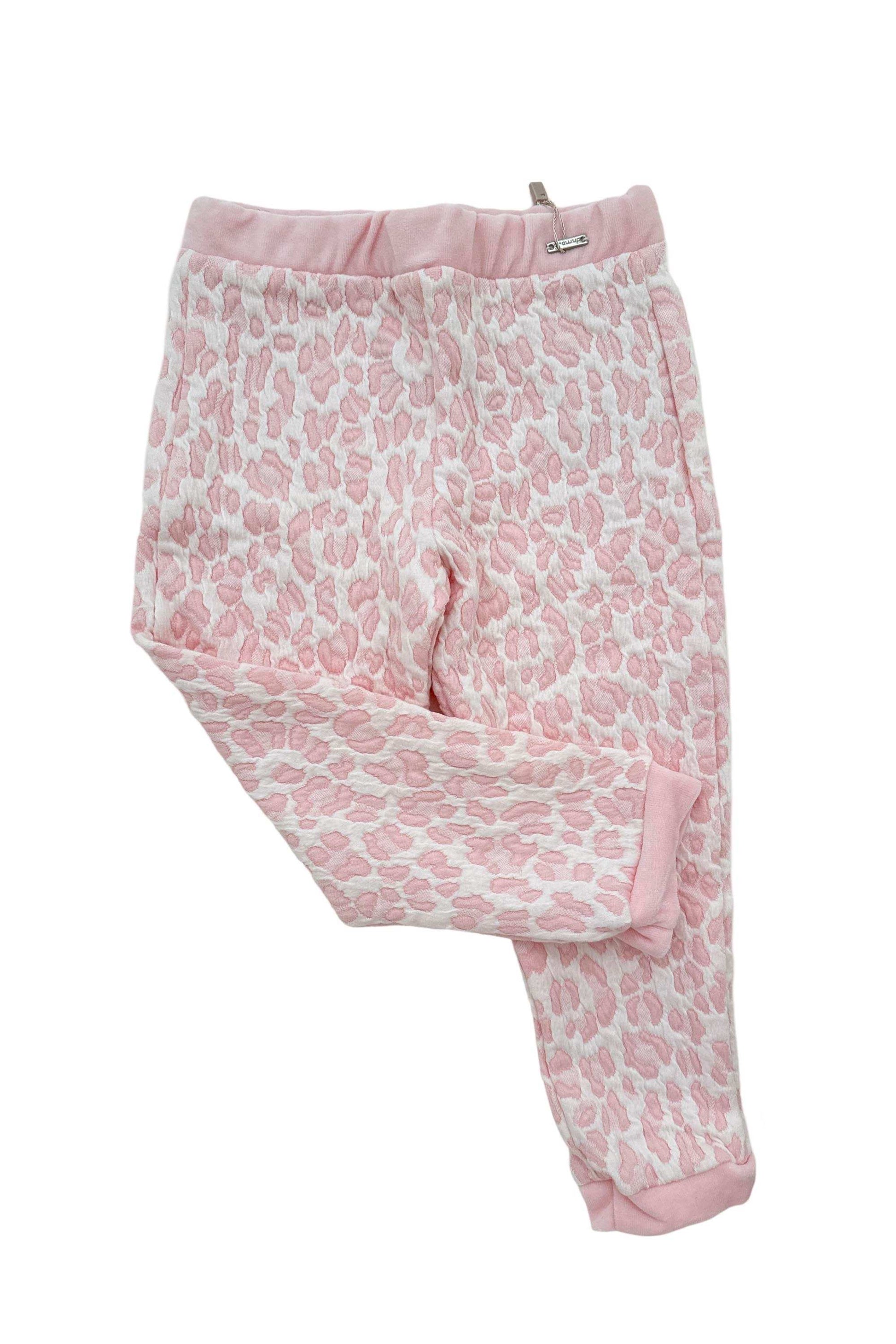 Conjunto Bebê Menina Estampa Ratinha com Calça Malha Jacquard Rosa — foto 4