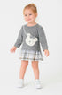 Vestido Infantil Little Bear Cinza — foto 1