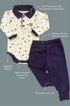 Conjunto Body e Calça para Bebê em Algodão Egípcio Estampa Dinossauros — foto 2