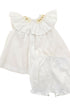 Vestido Bebê Russinho Branco Com Bordado Amarelo — foto 3