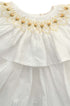 Vestido Bebê Russinho Branco Com Bordado Amarelo — foto 4