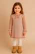 Vestido Infantil em Tricot Xadrez Rosa — foto 1