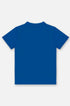 Camiseta Polo Infantil Azul Royal Manga Curta — foto 3