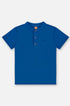 Camiseta Polo Infantil Azul Royal Manga Curta — foto 2