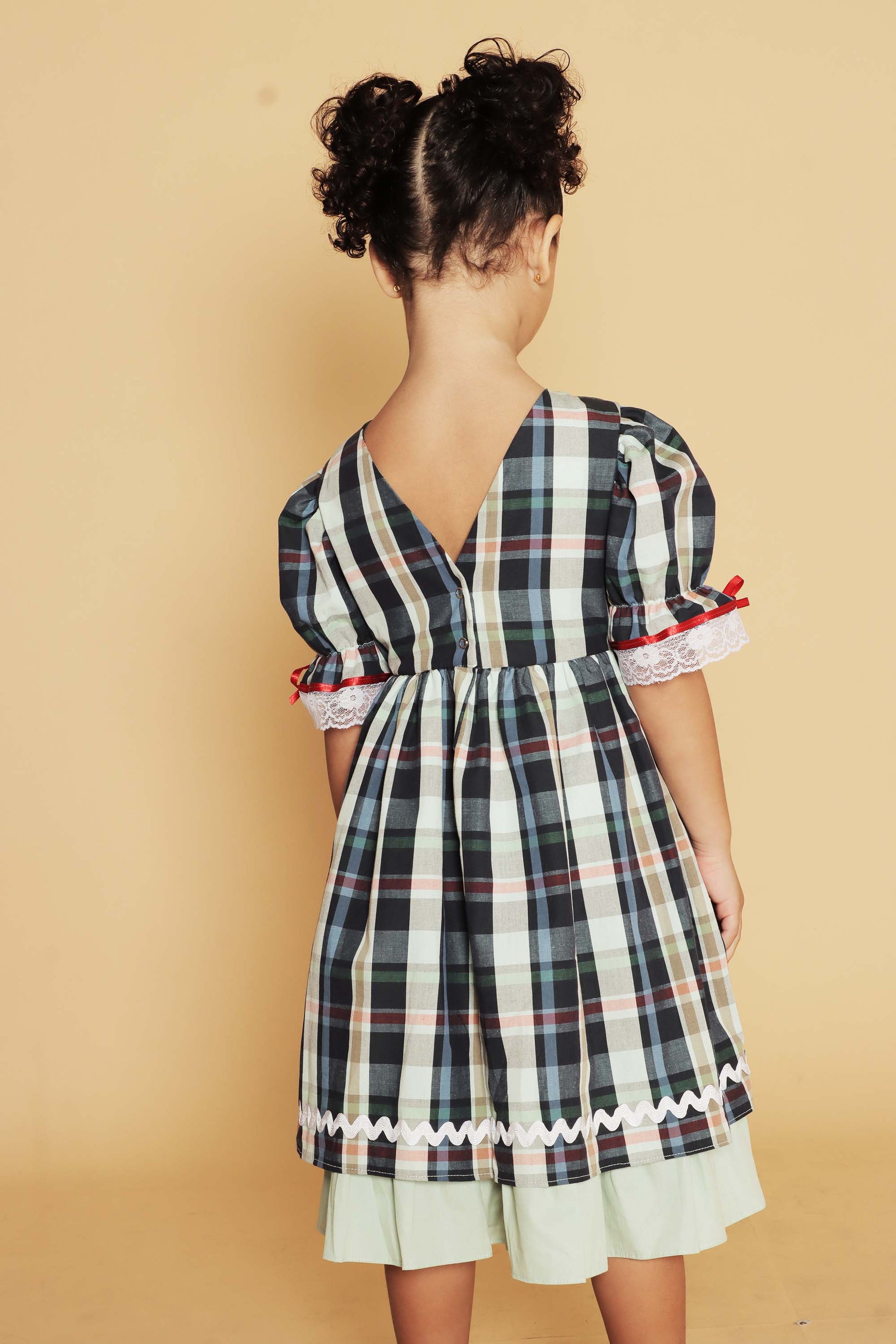 Vestido Junino Infantil Azul Marinho Maria — foto 3