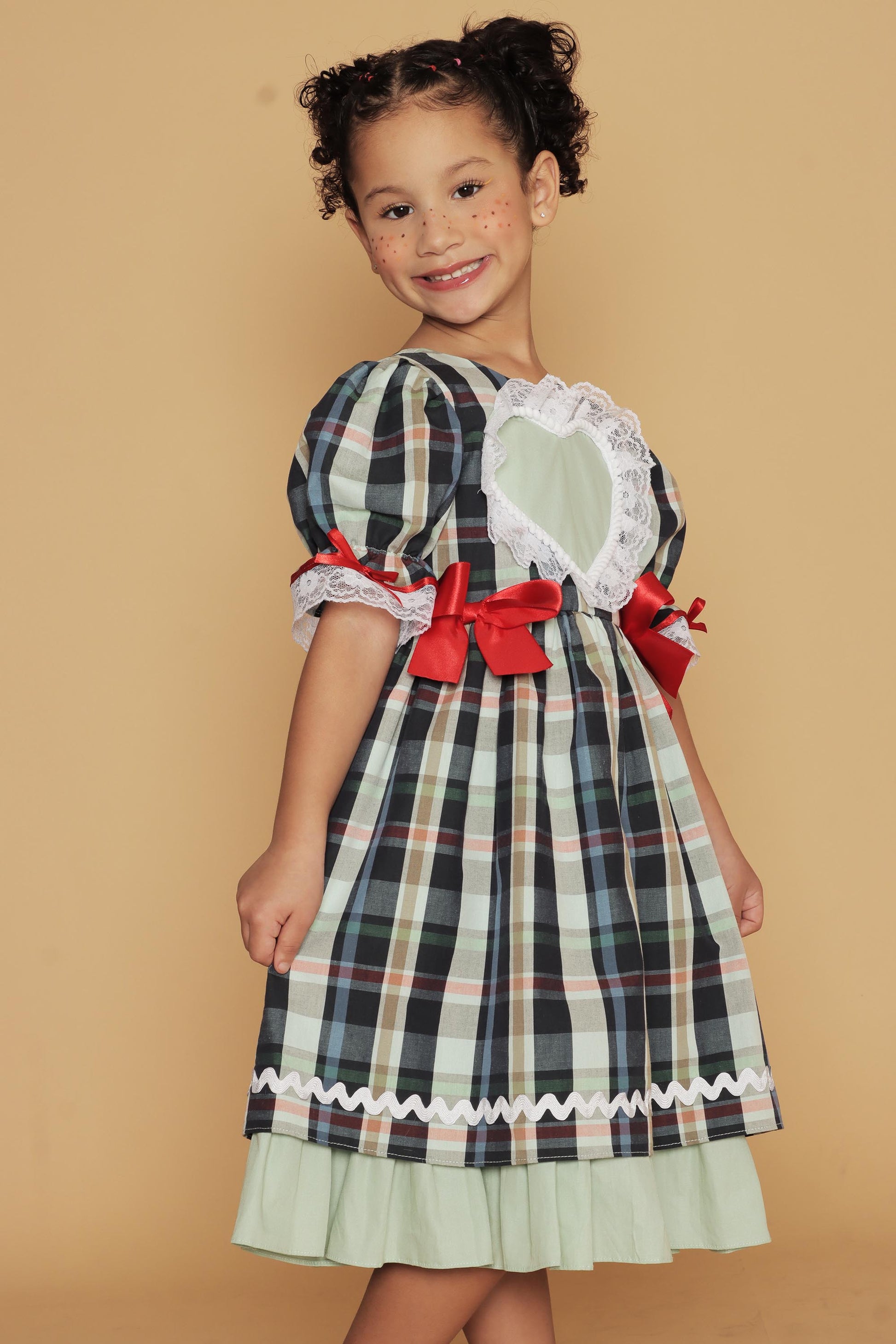 Vestido Junino Infantil Azul Marinho Maria — foto 4