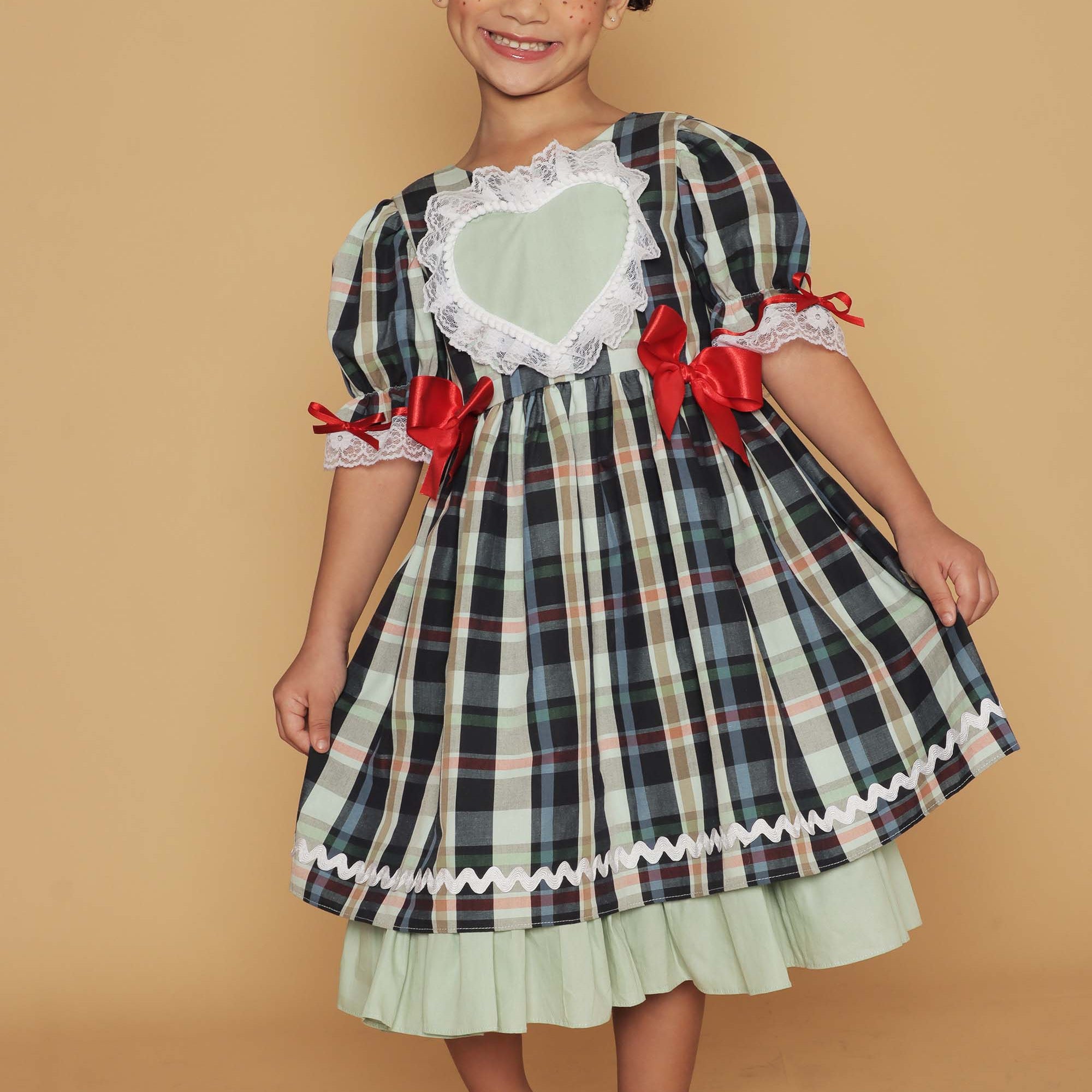 Vestido Junino Infantil Azul Marinho Maria — foto 1