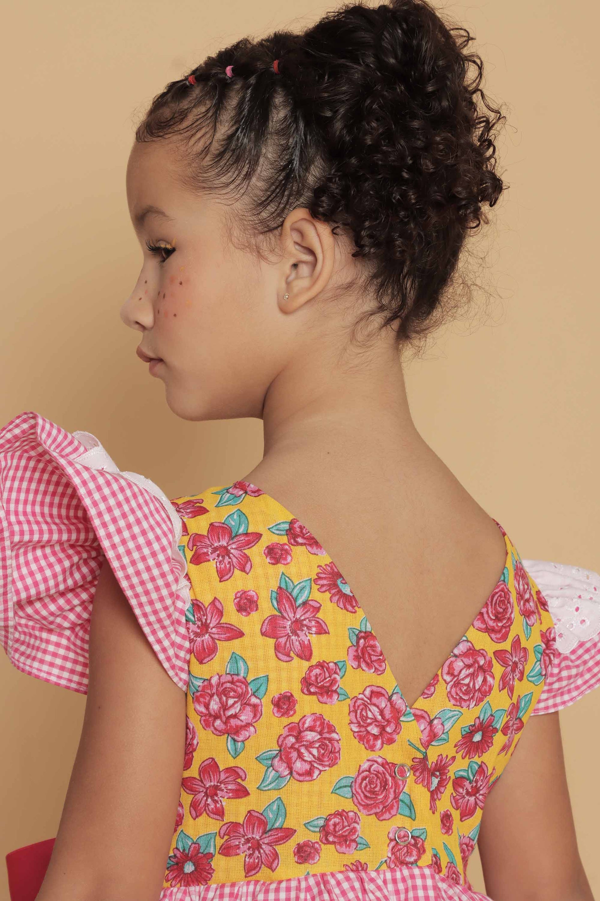 Vestido Junino Infantil Xadrez Pink Rebeca