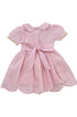 Vestido Bebê e Infantil em Linho Festone Rosa — foto 3