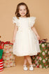 Vestido Infantil Voal Renda Bege — foto 1