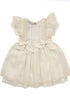 Vestido Infantil Voal Renda Bege — foto 5