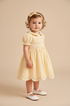 Vestido Infantil em Linho Festone Amarelo — foto 1