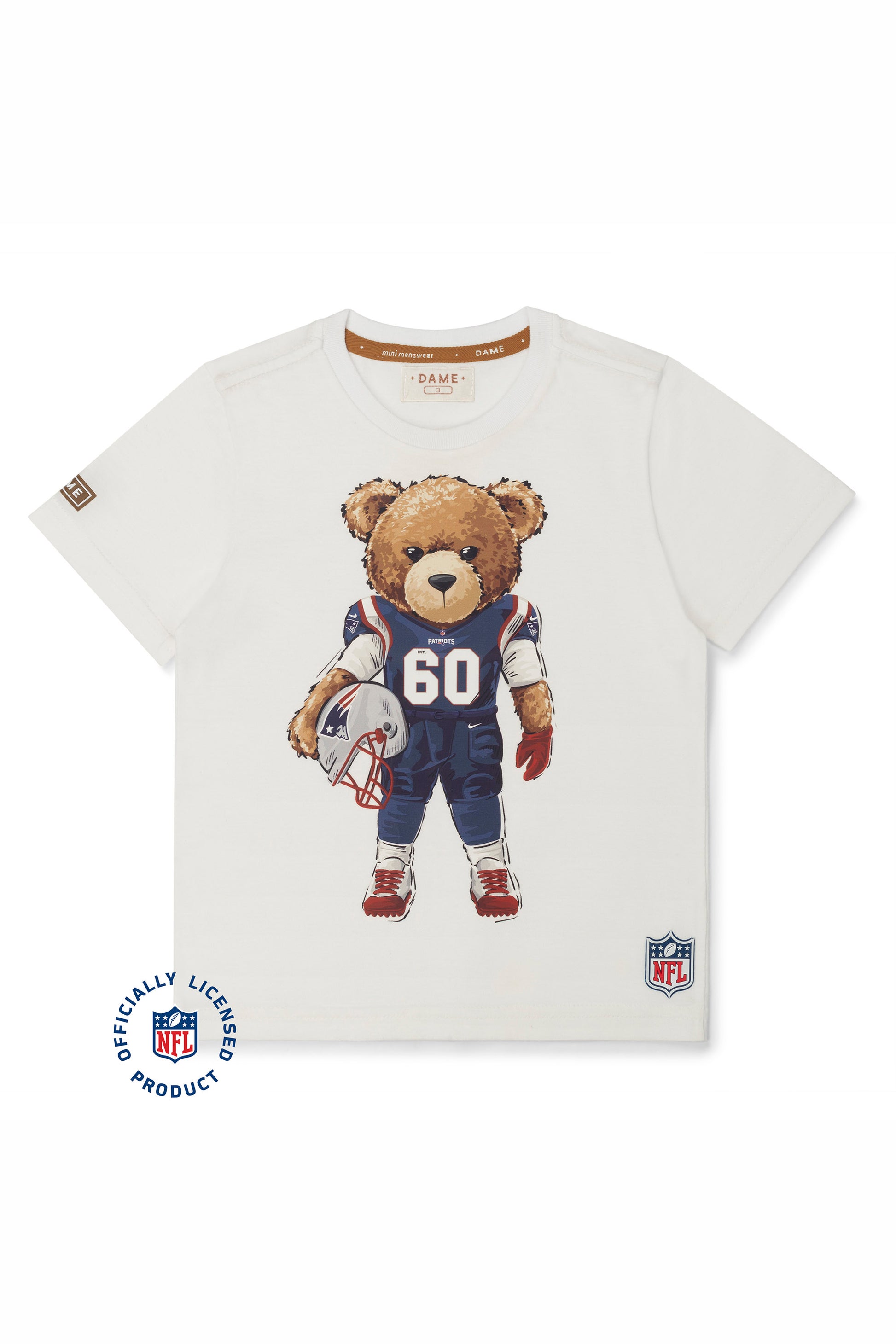 Camiseta NFL para Crianças Estampa Teddy Patriots — foto 2