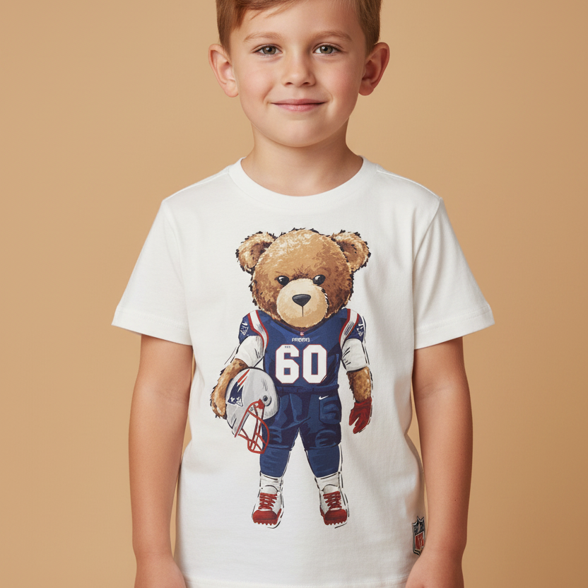 Camiseta NFL para Crianças — Estampa Teddy Patriots