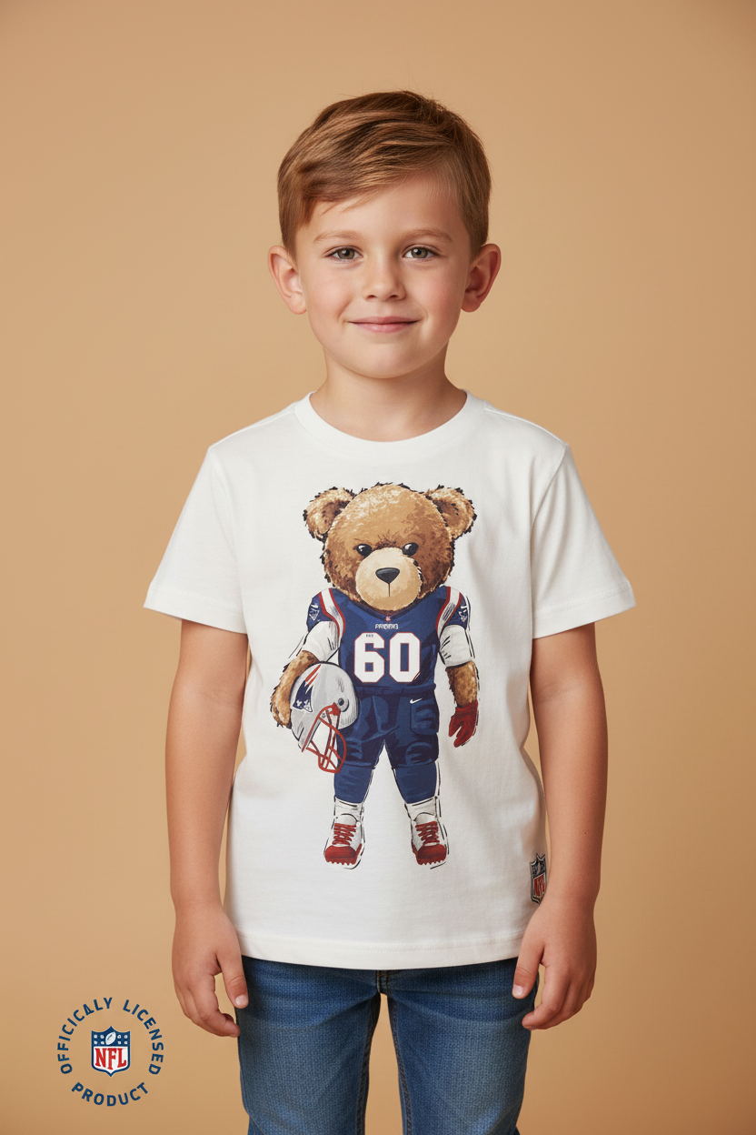 Camiseta NFL para Crianças — Estampa Teddy Patriots