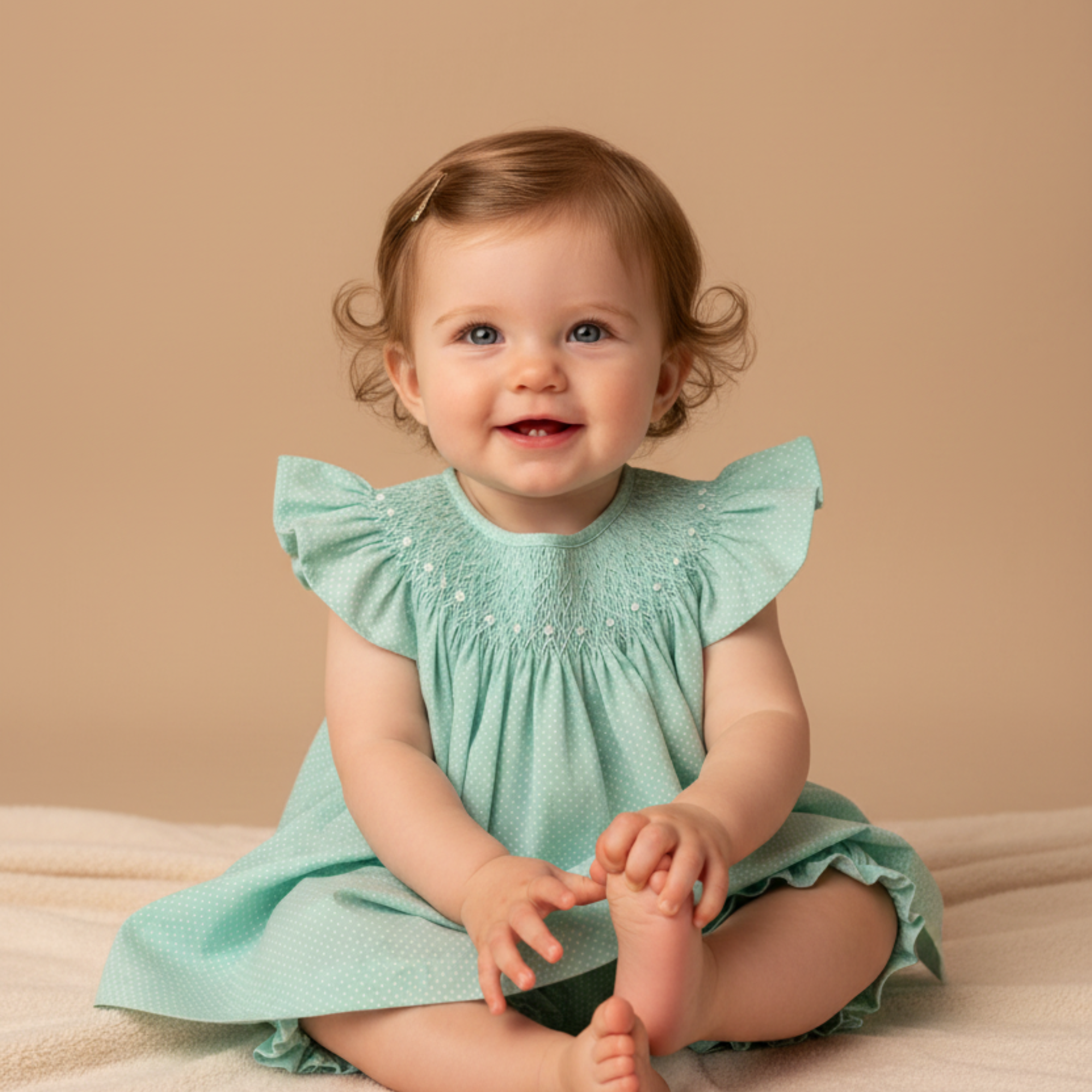 Russinho Casinha de Abelha Poá Verde Água — foto 1