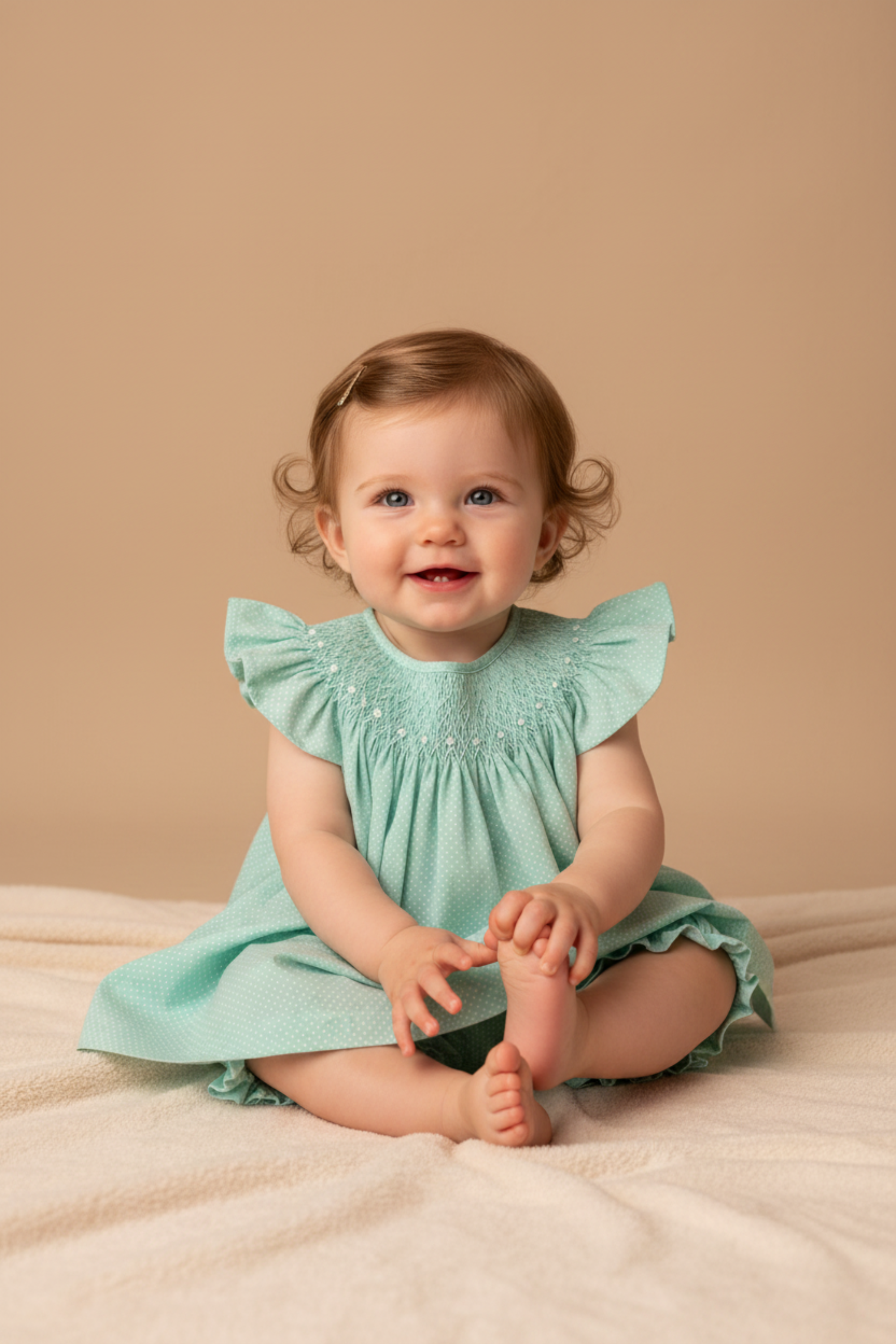 Russinho Casinha de Abelha Poá Verde Água — foto 1