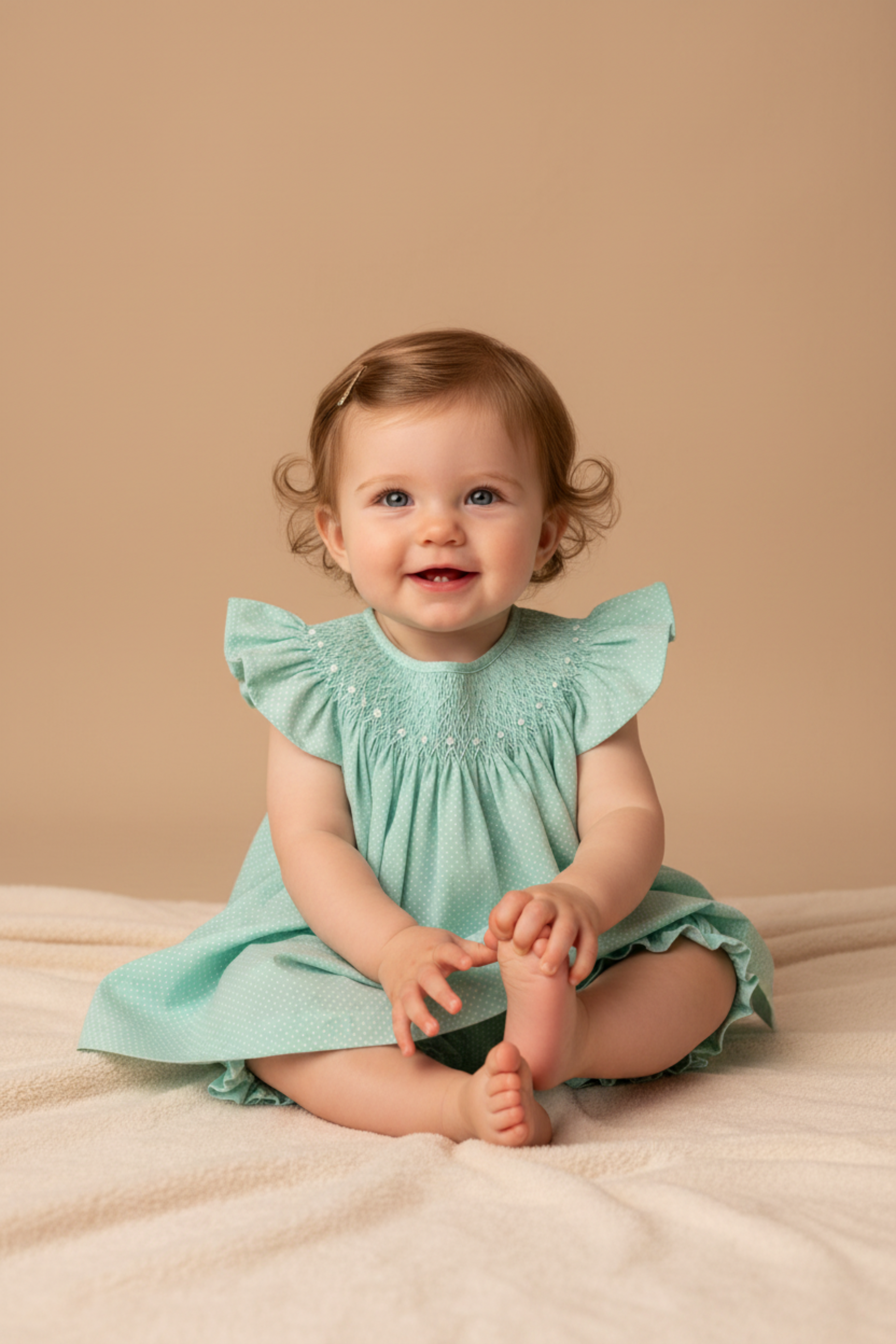 Russinho Casinha de Abelha Poá Verde Água — foto 1