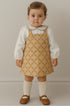 Jardineira Infantil para Menina com Blusa em Malha Off White — foto 1
