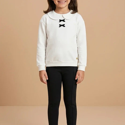 Conjunto Infantil Moletom com Laços e Legging — foto 1