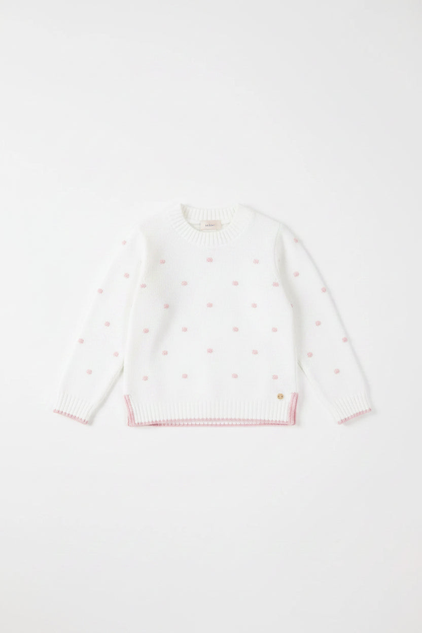 Blusão Infantil Tricô Pipoca Branco