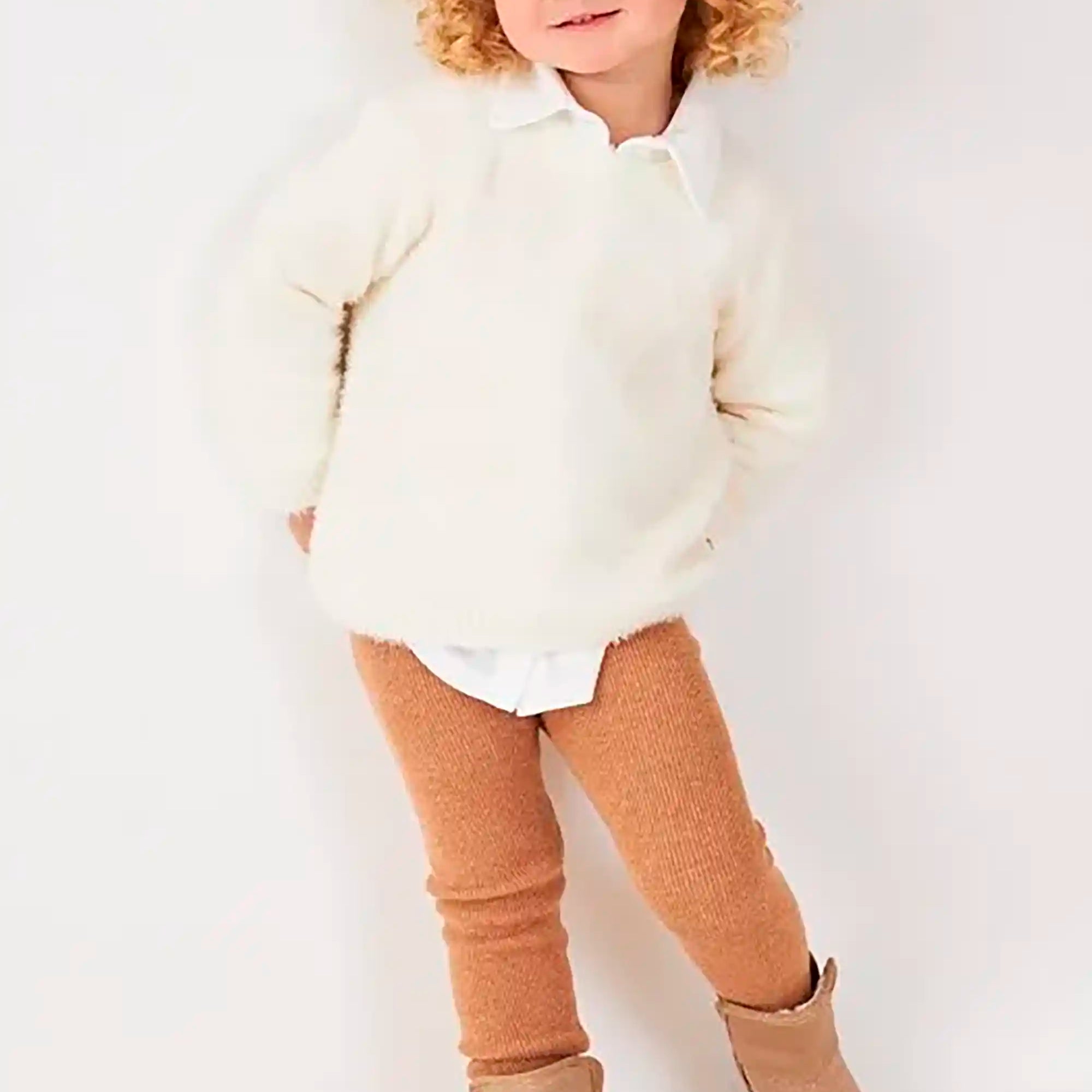 Calça Legging Infantil Tricô Avelã — foto 1