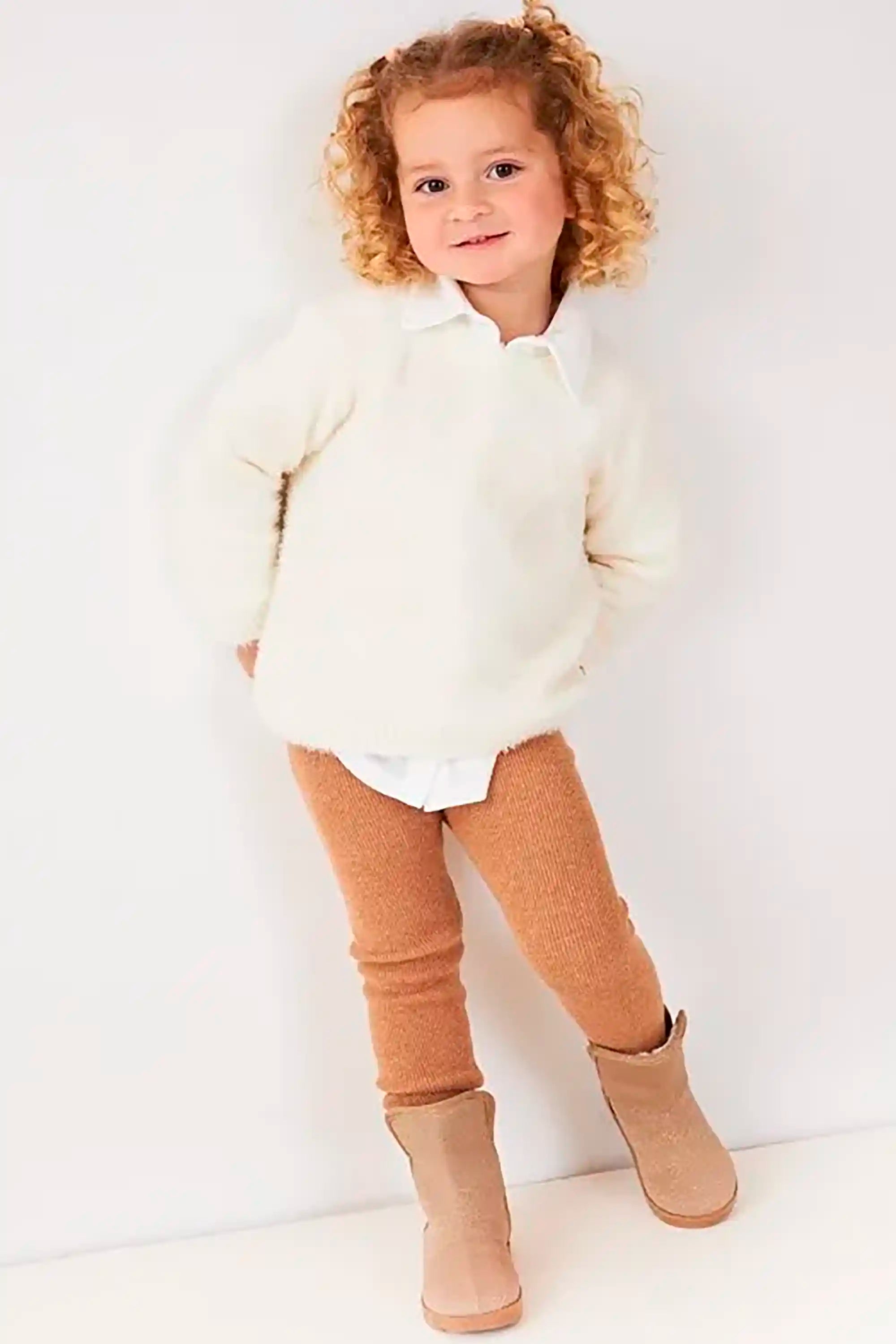 Calça Legging Infantil Tricô Avelã — foto 1
