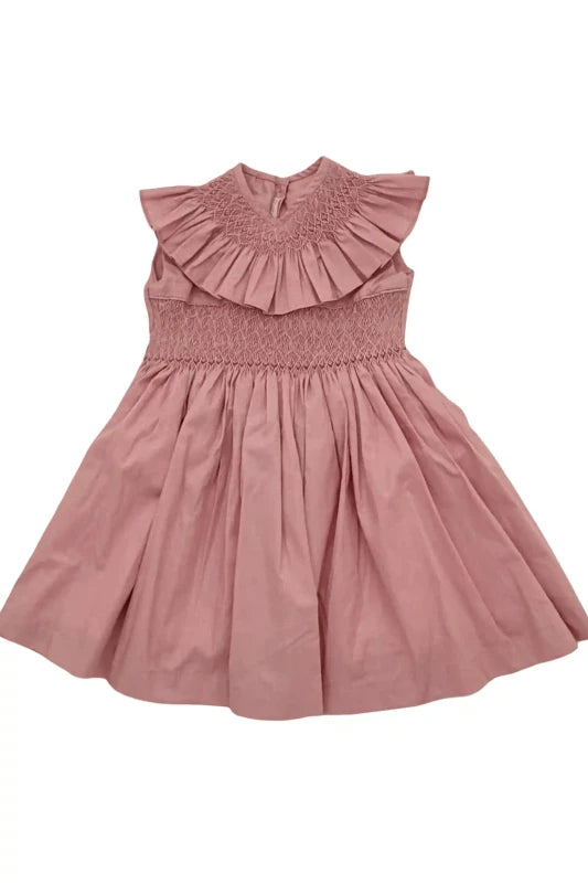 Vestido Casinha de Abelha Rosê com Gola — foto 3