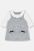 Vestido Infantil em Malha Tweed e Suedine com Laços em Veludo — foto 2