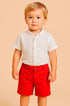 Bermuda Infantil em Linho Vermelho Premium — foto 1