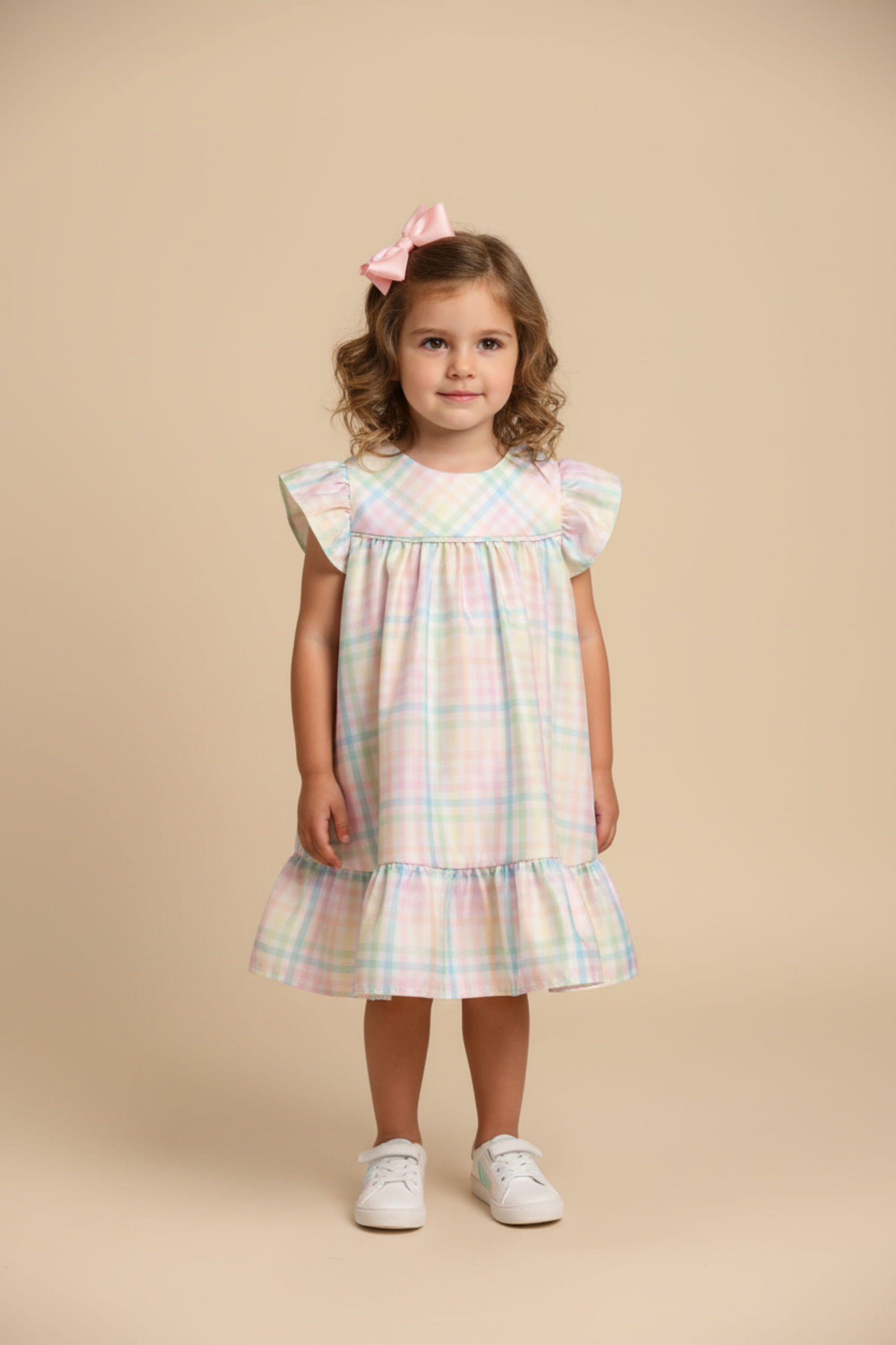 Vestido Infantil Festa Xadrez Candy Colors — foto 1