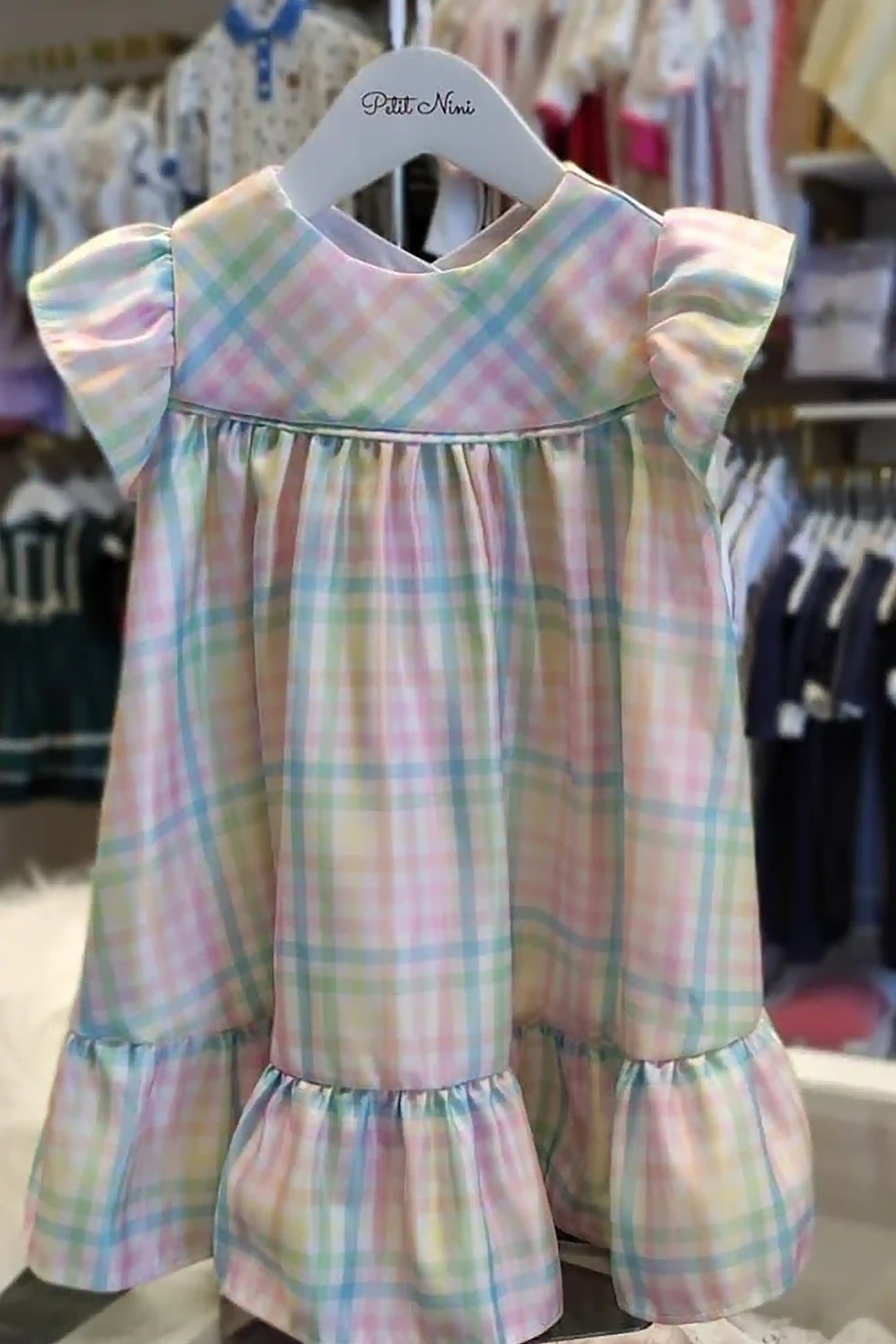 Vestido Infantil Festa Xadrez Candy Colors — foto 2