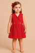 Vestido Infantil 4 Botões Vermelho — foto 1