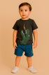 Conjunto Infantil Bermuda e Camiseta Estampa Dino — foto 1