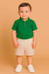 Bermuda Linho Elastano Infantil Off White — foto 1