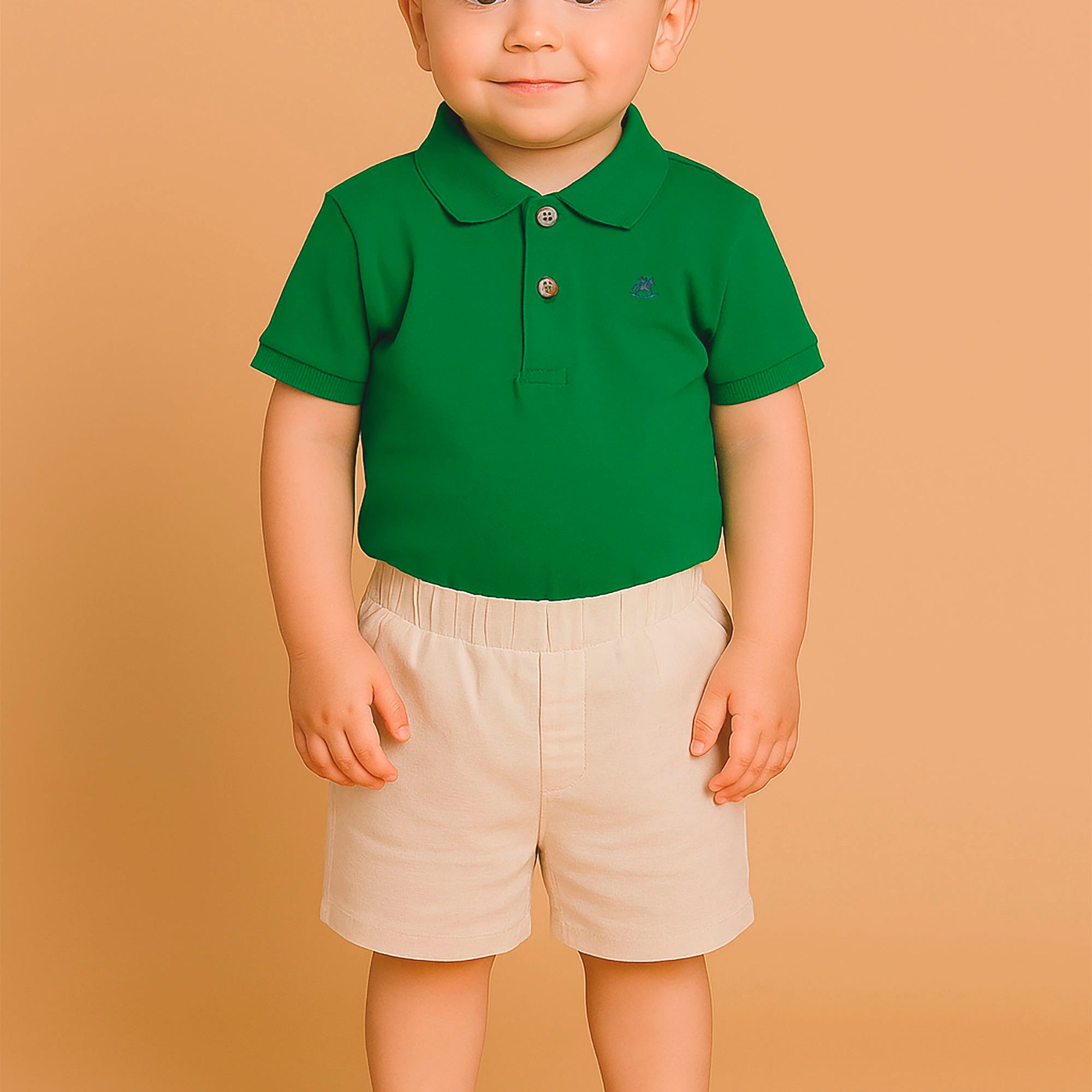 Bermuda Linho Elastano Infantil Off White — foto 1