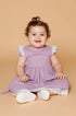 Vestido Infantil Lilás em Linho com Detalhe Renda — foto 1