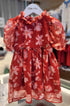 Vestido Infantil Fluído Fiore Floral Vermelho — foto 5