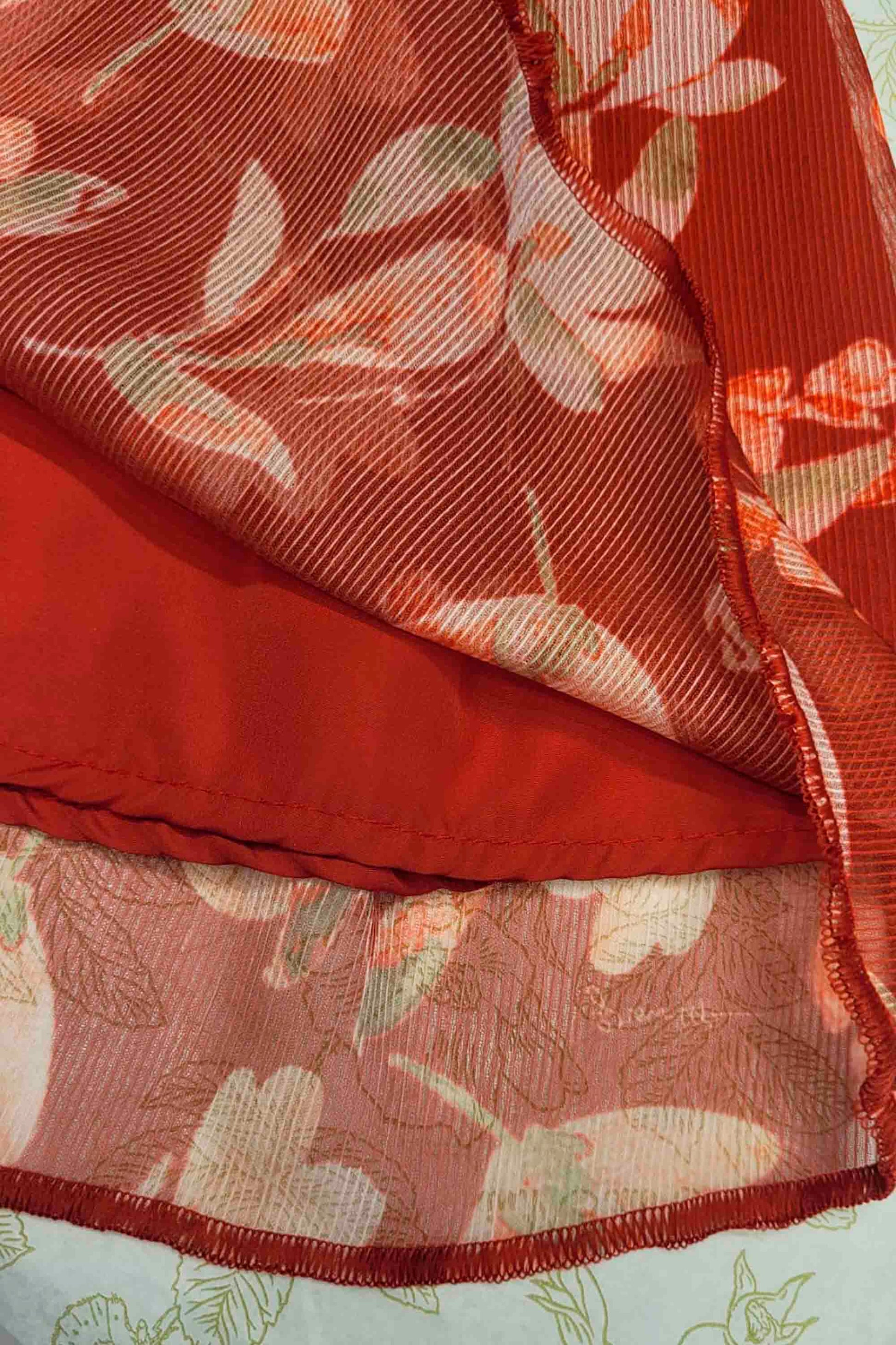 Vestido Infantil Fluído Fiore Floral Vermelho