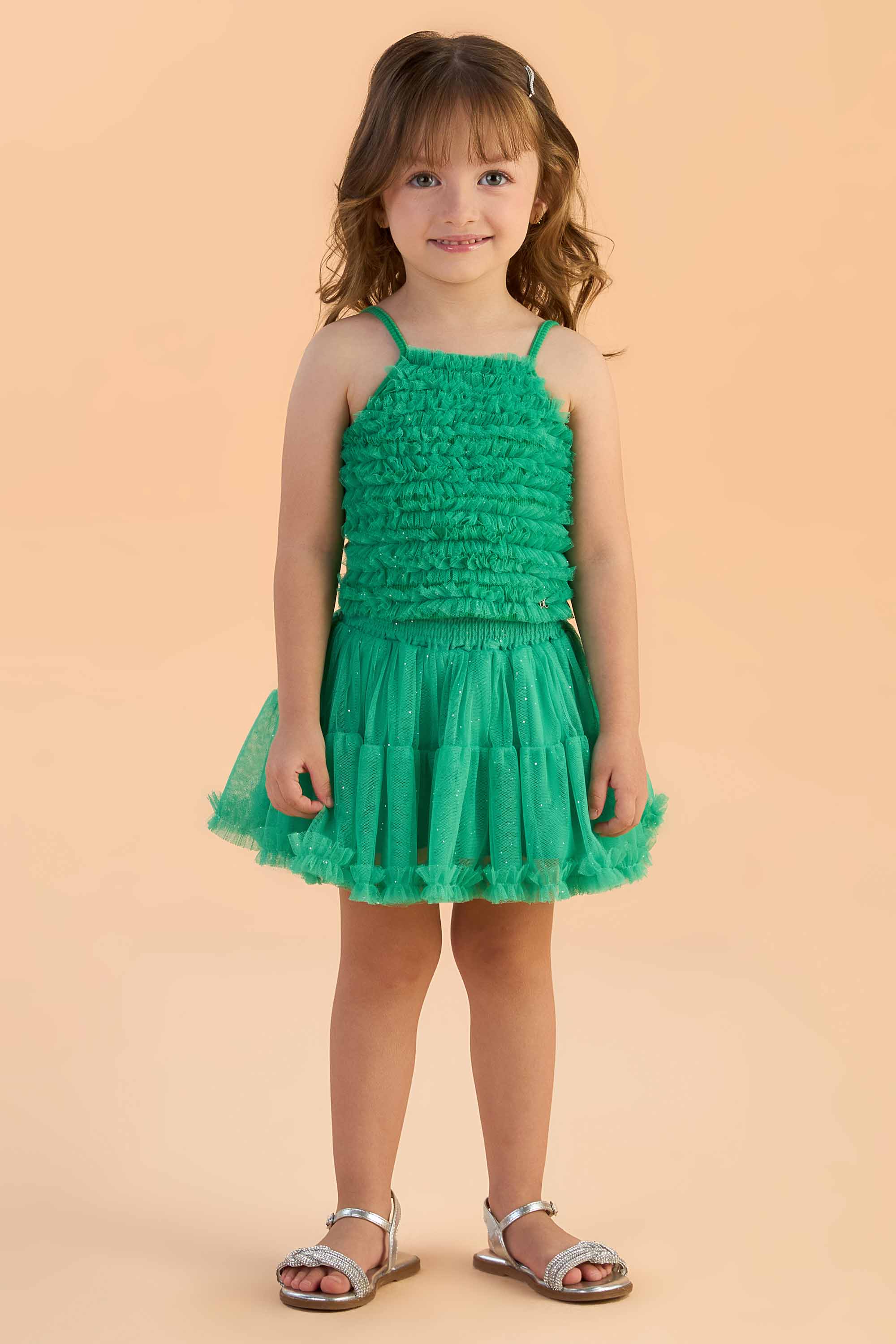Conjunto Infantil em Tule Verde — foto 1